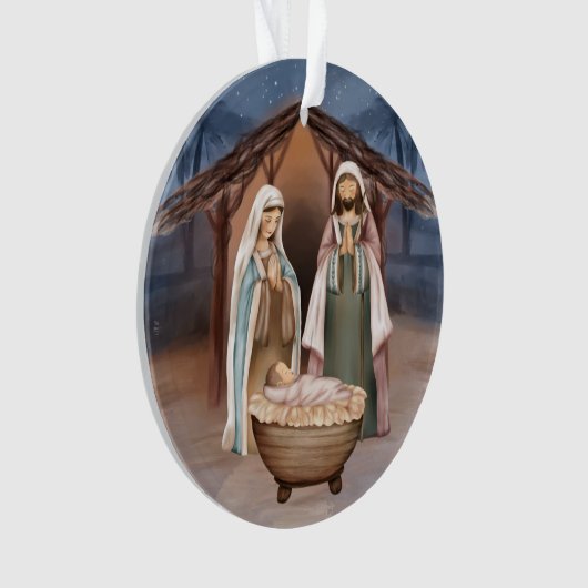 Christliche Krippe und Schrift Ornament (Vorderseite)