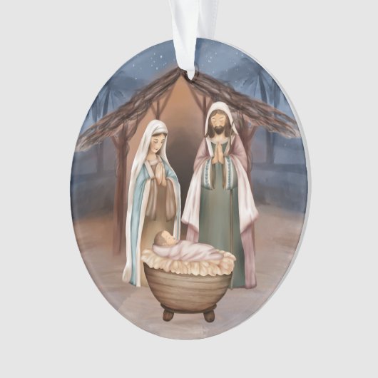 Christliche Krippe und Schrift Ornament (Vorderseite)