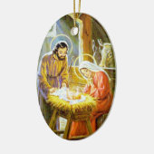 Christliche Krippe Weihnachtsfeier Keramikornament (Links)