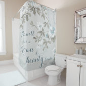 Christliche Krone von Beauty Blue Floral Duschvorhang (Beispiel)