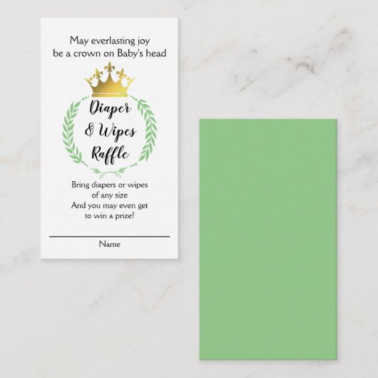 Christliche KronENTRÄGER Begleitkarte (Vorne/Hinten)