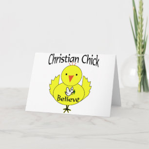 Christliche Küken Feiertagskarte