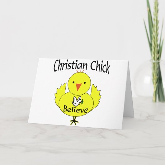 Christliche Küken Feiertagskarte (Vorderseite)