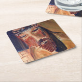 Christliche kundenspezifische quadratische rechteckiger pappuntersetzer (angewinkelt)