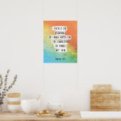 christliche Kunst, Bibel Verse Print, Hebräische 1 Poster (Küche)