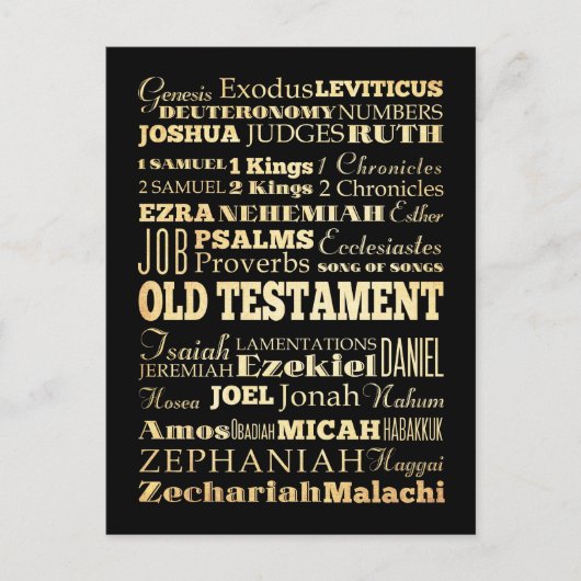 Christliche Kunst - Bücher des Alten Testaments. Postkarte (Vorderseite)