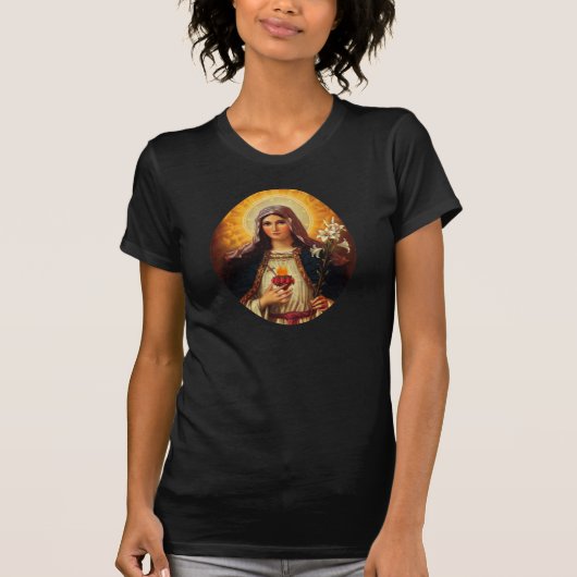 Christliche Kunst des heiligen Herzens von Jesus T-Shirt (Vorderseite)