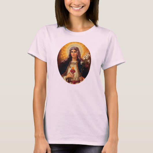 Christliche Kunst des heiligen Herzens von Jesus T-Shirt (Vorderseite)