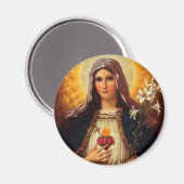 Christliche Kunst des Heiligen Herzens von Jesus u Magnet (Vorderseite/Rückseite)
