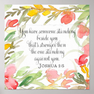 Christliche Kunst   Joshua 1:5 Poster
