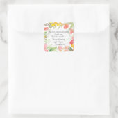 Christliche Kunst | Joshua 1:5 Quadratischer Aufkleber (Tasche)