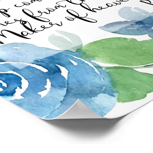 Christliche Kunst Psalm 121 Poster (Ecke)