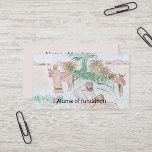 Christliche Kunstwerke Der barmherzige Samariter Visitenkarte