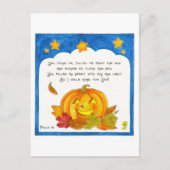 Christliche Kürbislaterne Pumpkin Postkarte (Vorderseite)