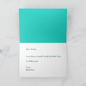 Christliche Kurskarte wird gut Karte (Innenseite)