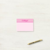 Christliche Lady's Pink Hallelujah Minimalistisch Post-it Klebezettel (Auf Schreibtisch)