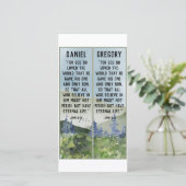 Christliche Lesezeichen zur naturnahen Wasserfarbe Karte (Stehend Vorderseite)