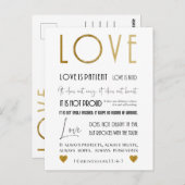 Christliche Liebe Bibel Vers Typografie Chic Postkarte (Vorne/Hinten)