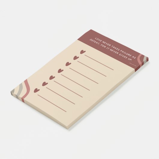 Christliche Liebe Herzliche Erinnerung Post-it Klebezettel (angewinkelt)