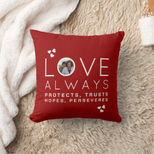 Christliche LIEBE IMMER Foto Valentinstag Kissen