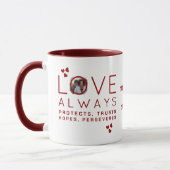 Christliche LIEBE IMMER Foto Valentinstag Tasse (Links)