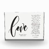 Christliche Liebe ist das Hochzeitdatum von Patien Fotoblock (Vorderseite)