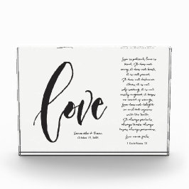 Christliche Liebe ist das Hochzeitdatum von Patien Fotoblock