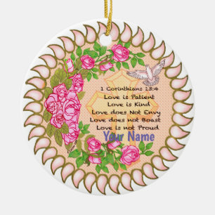 Christliche Liebe ist Patientenverzierung Keramik Ornament