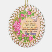 Christliche Liebe ist Patientenverzierung Keramik Ornament (Links)