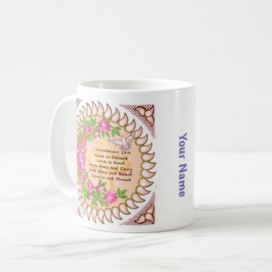 Christliche Liebe ist Tasse der Patienten (Vorderseite Links)