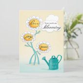 Christliche Liebe Joy Peace Blooming Daisies Dankeskarte (Stehend Vorderseite)