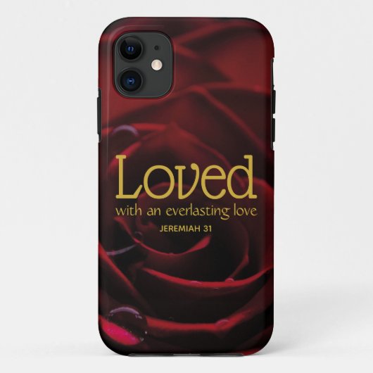 CHRISTLICHE LIEBE ROTE ROSE Case-Mate iPhone HÜLLE (Rückseite)