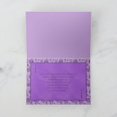 Christliche Lila Dankeskarte (Innenseite)