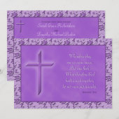 Christliche Lila Leidenschaft für Hochzeiten Einladung (Vorne/Hinten)