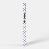 Christliche Lila White Line Matrix Sweet Pea Samsung Galaxy Hülle (Rechte Seite)