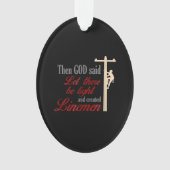 Christliche Lineman Stromleitung zu den besten Pre Ornament (Vorderseite)