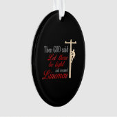 Christliche Lineman Stromleitung zu den besten Pre Ornament (Vorderseite)