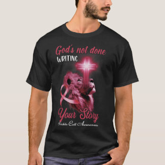 Christliche Lion Cross Religious Quote Sickle Cell T-Shirt