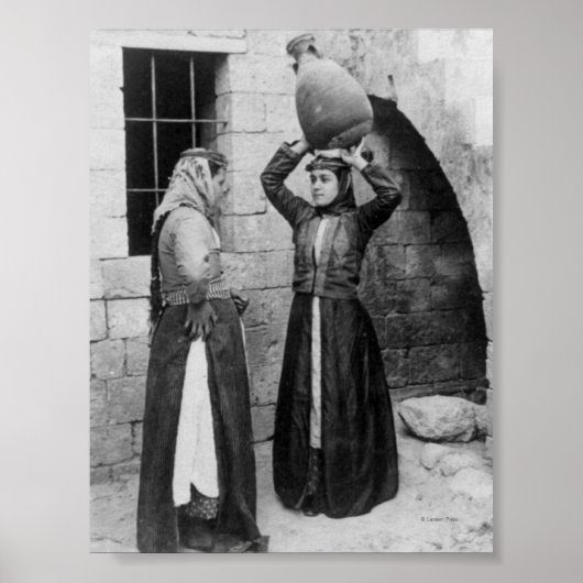 Christliche Mädchen in Nazareth Poster (Vorne)