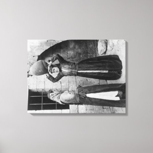 Christliche Mädchen mit Wasserjug in Nazareth Leinwanddruck (Vorderseite)