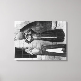 Christliche Mädchen mit Wasserjug in Nazareth Leinwanddruck