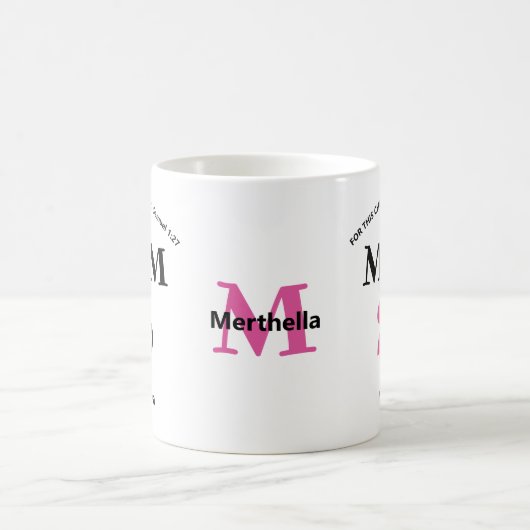 Christliche MAMA ALS Monogramm Kaffeetasse (Mittel)