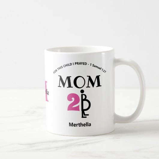 Christliche MAMA ALS Monogramm Kaffeetasse (Rechts)