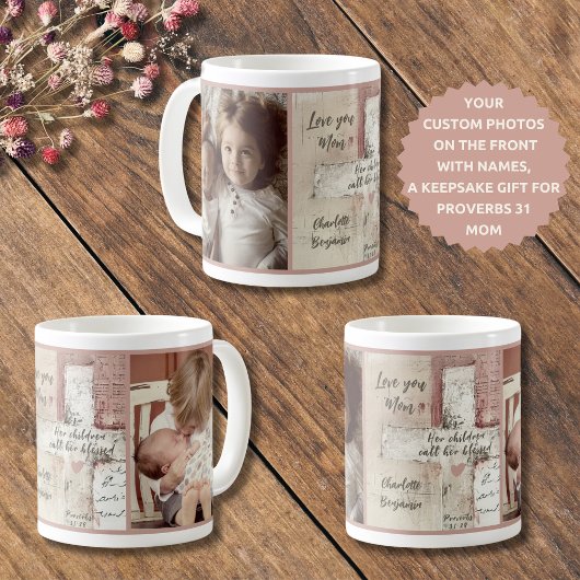 Christliche Mama Foto Collage Name Sprichwörter 31 Kaffeetasse