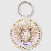 Christliche Mama individuelle Name Schlüsselanhänger (Vorderseite)
