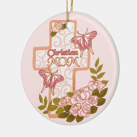 Christliche Mama Keramik Ornament (Links)