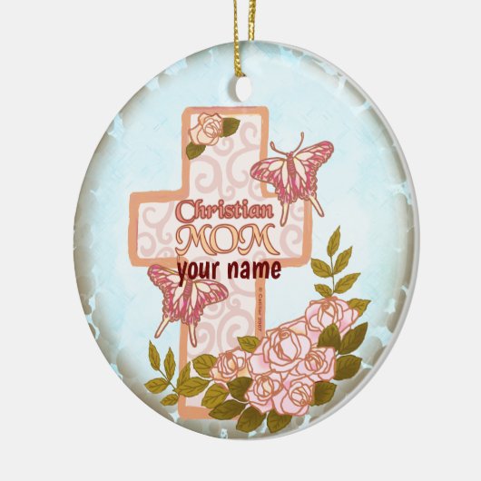 Christliche Mama Keramik Ornament (Links)