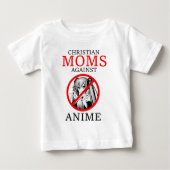 Christliche Mamas gegen Anime Funny Meme Baby T-shirt (Vorderseite)