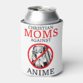 Christliche Mamas gegen Anime Funny Meme Dosenkühler (Kanne Vorderseite)