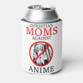 Christliche Mamas gegen Anime Funny Meme Dosenkühler (Kanne Rückseite)